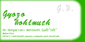 gyozo wohlmuth business card